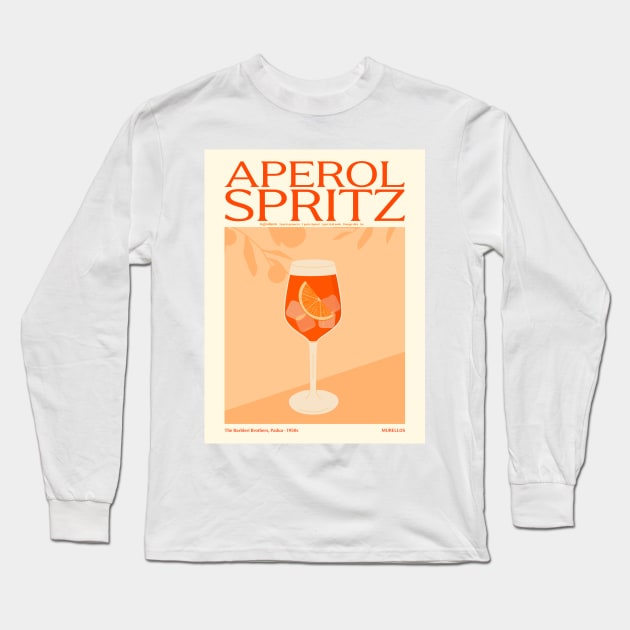 Aperol Spritz Long Sleeve T-Shirt by MurellosArt